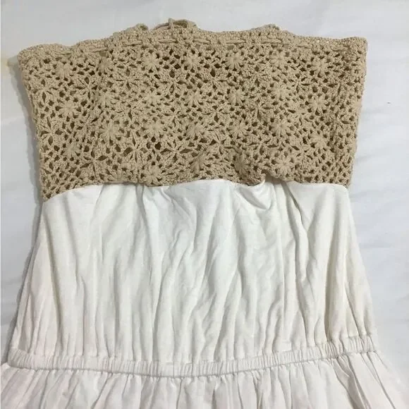 Anthropologie White Beckett Crochet Eyelet Dress Size Small - Picture 5 of 11